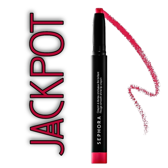 🆕️🆑️ SEPHORA Gel Texture Lip Crayon | Jackpot | Rouge Smooth Shine Lip Crayon - Picture 3 of 7